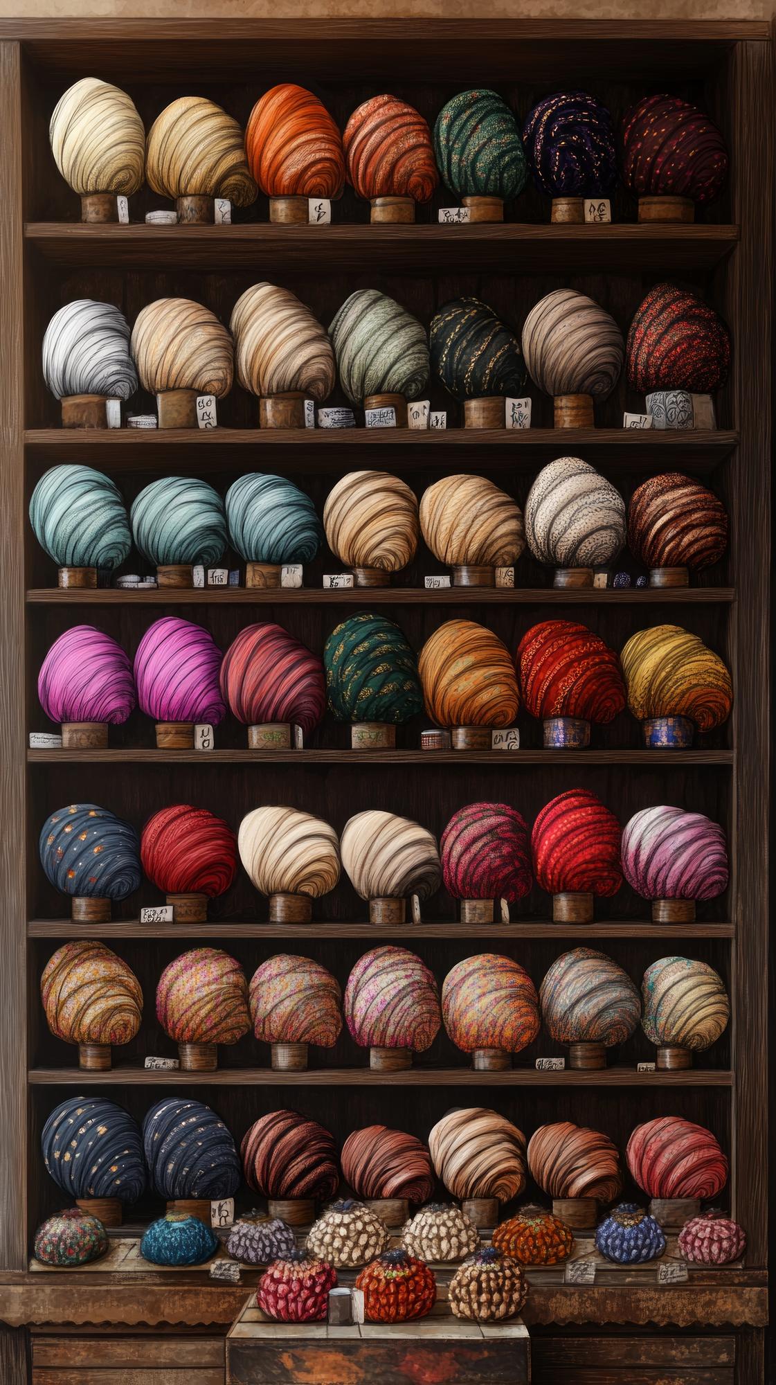 Campioni di filati e palette colori naturali